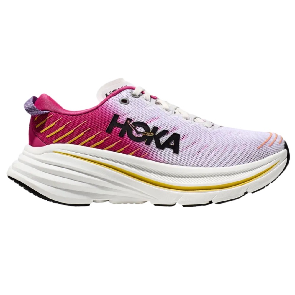 Women’s HOKA Bondi X Athletic Running Shoes Pink White (Pink Yarrow) Size 10.5